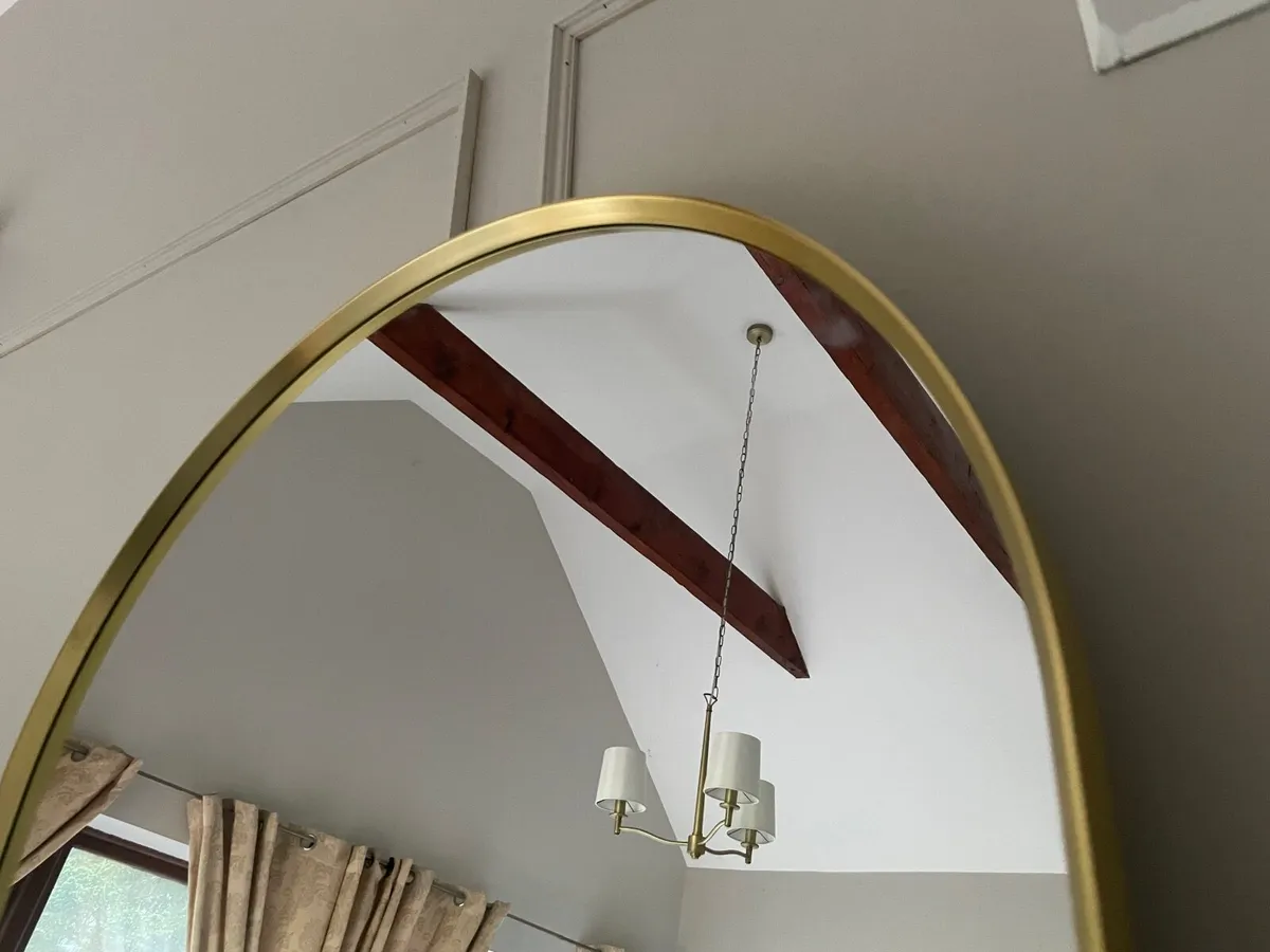 Brushed brass mid century style mirror - Image 2
