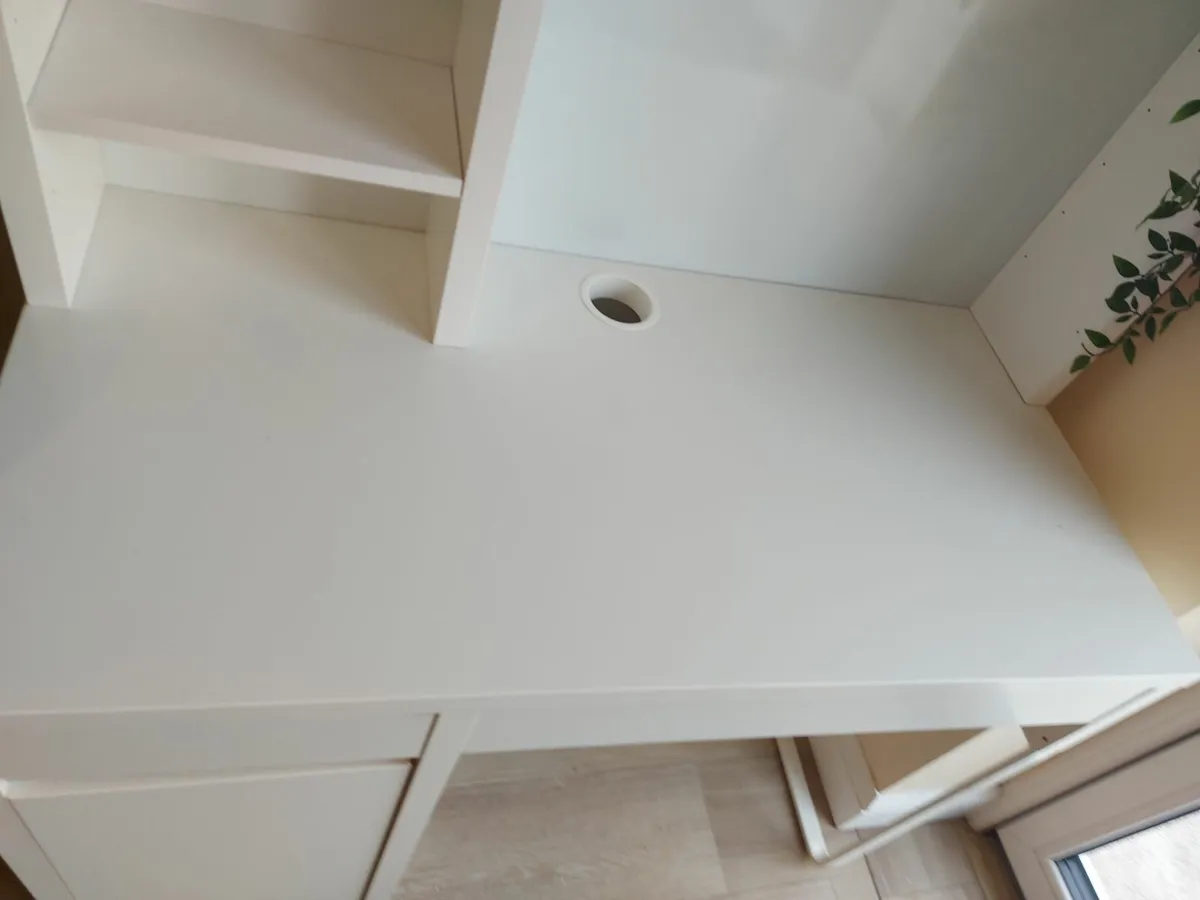 MICKE desk WHITE 105x50cm with add on 105x65cm - Image 2