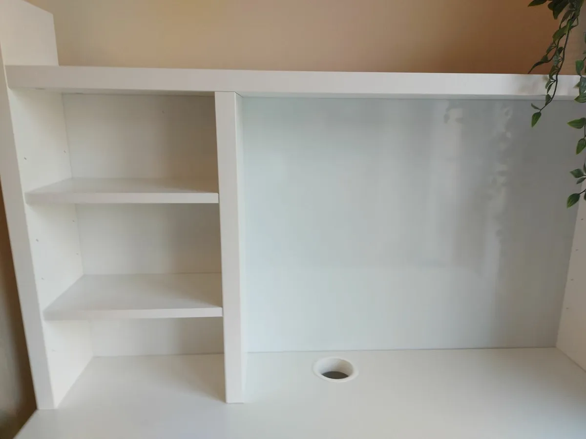 MICKE desk WHITE 105x50cm with add on 105x65cm - Image 4