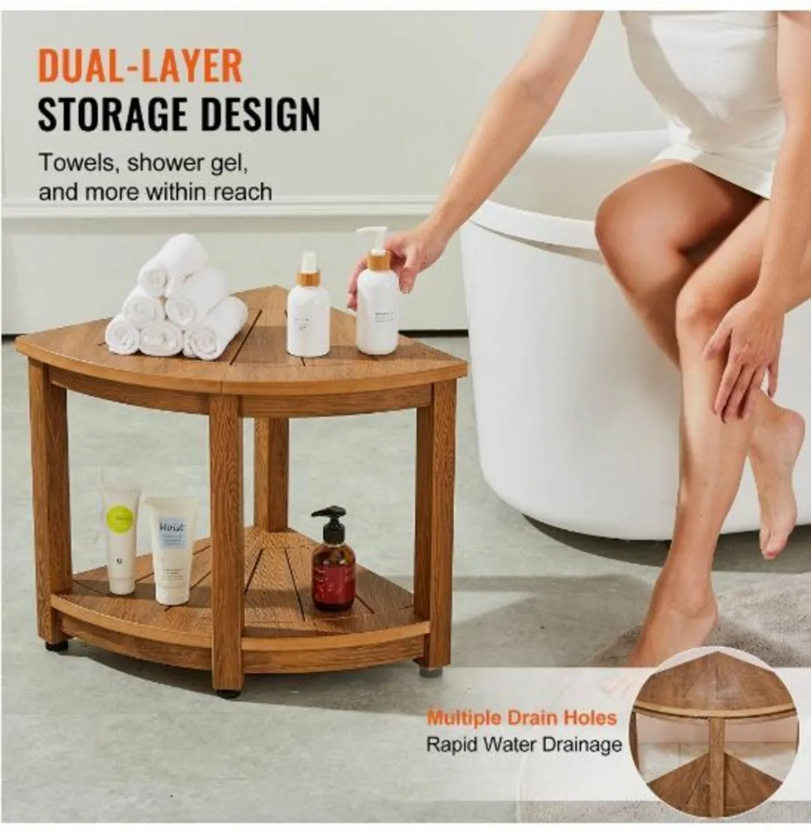 Corner Shower Bench - Image 4