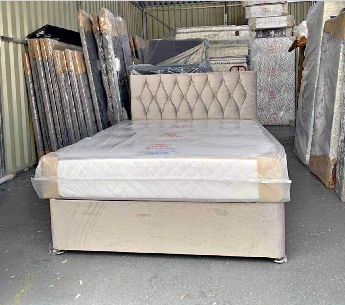 Spilt divan base beds with headboard