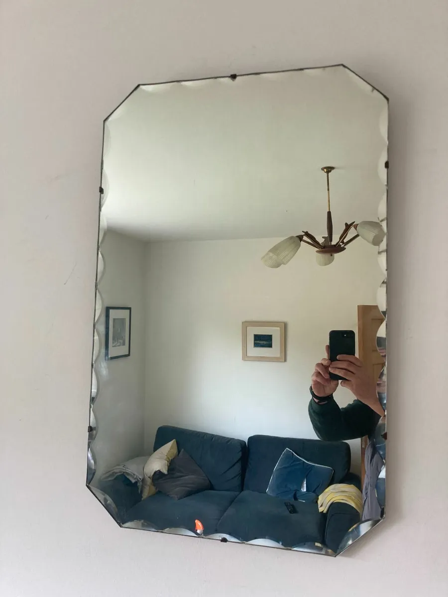 Mirror - Over Mantle / Hall - Vintage - 1950`s - Image 2
