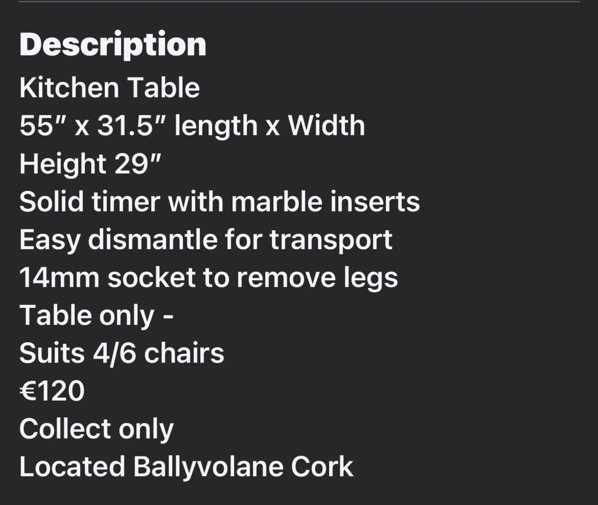 Kitchen Table €120 - Image 2