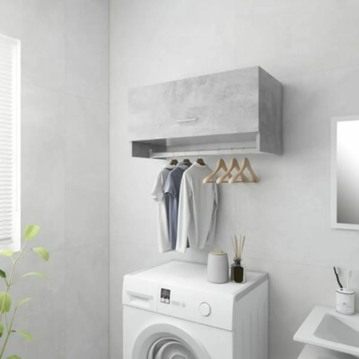 Wardrobe Concrete Grey 70x32.5x35 cm Chipboard - Image 2