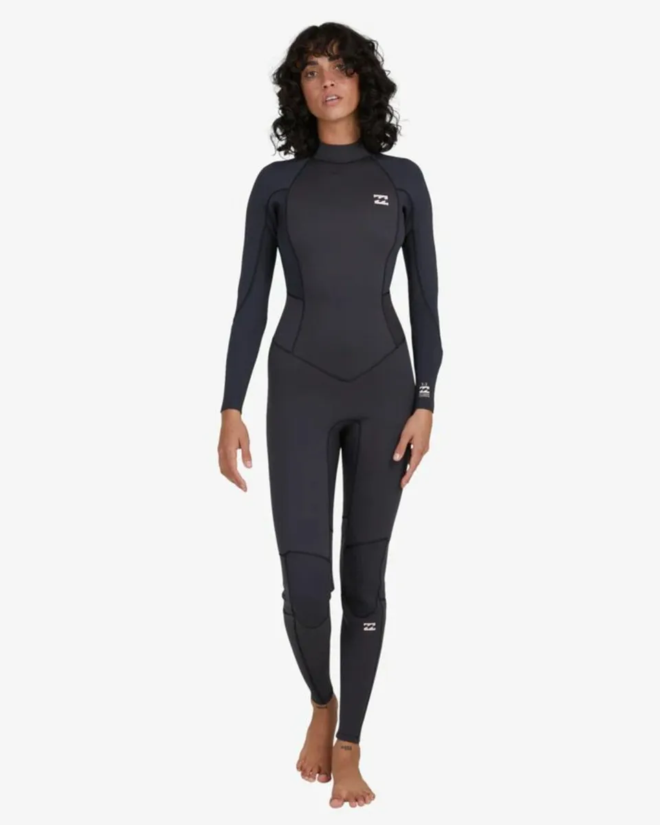 Billabong Launch 3:2mm Flatlock Wetsuit Women Blac - Image 3