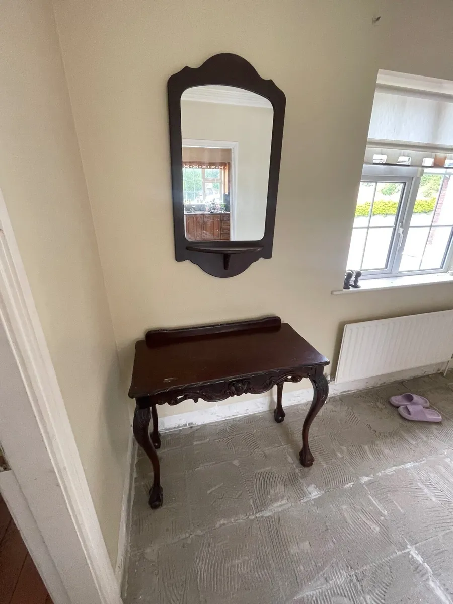 table and mirror