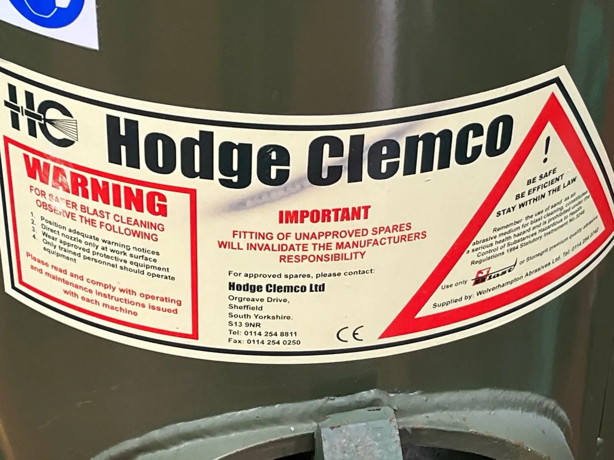 Hodge clemco 1440 contractor blast pot - Image 1