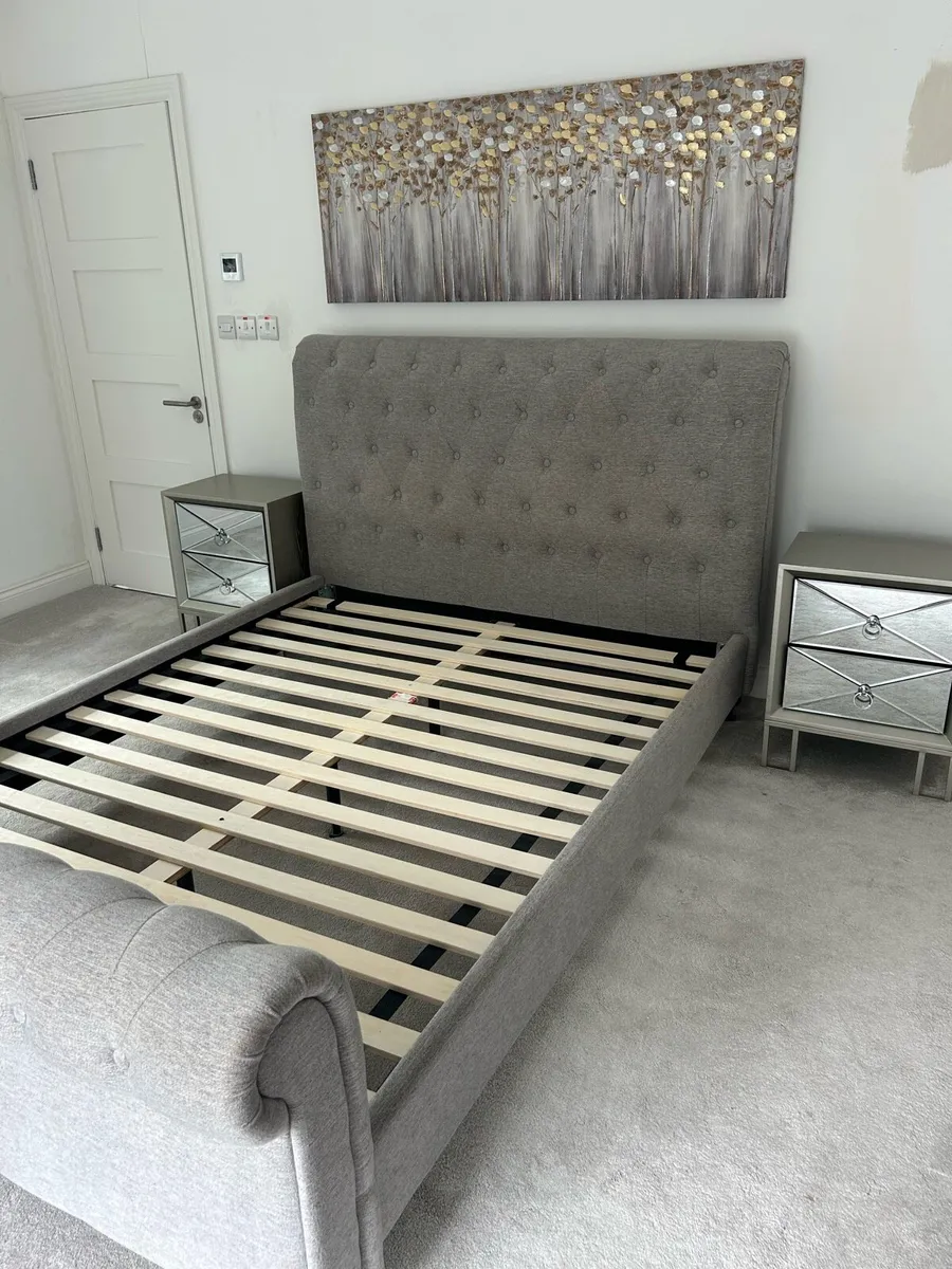 King Size Bed, EMMA Mattress and Side Lockers - Image 1