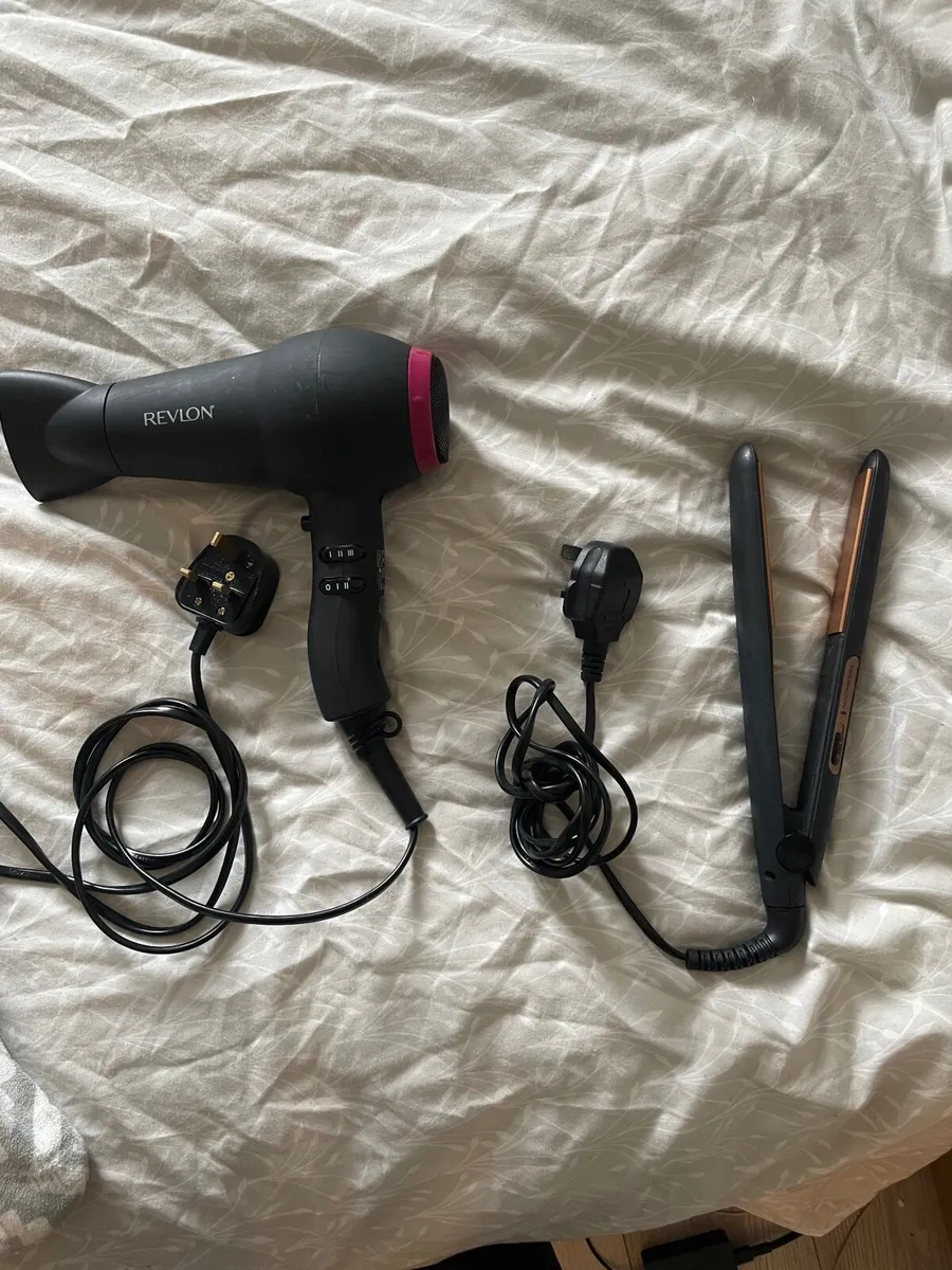 Hair dryer and straightening iron