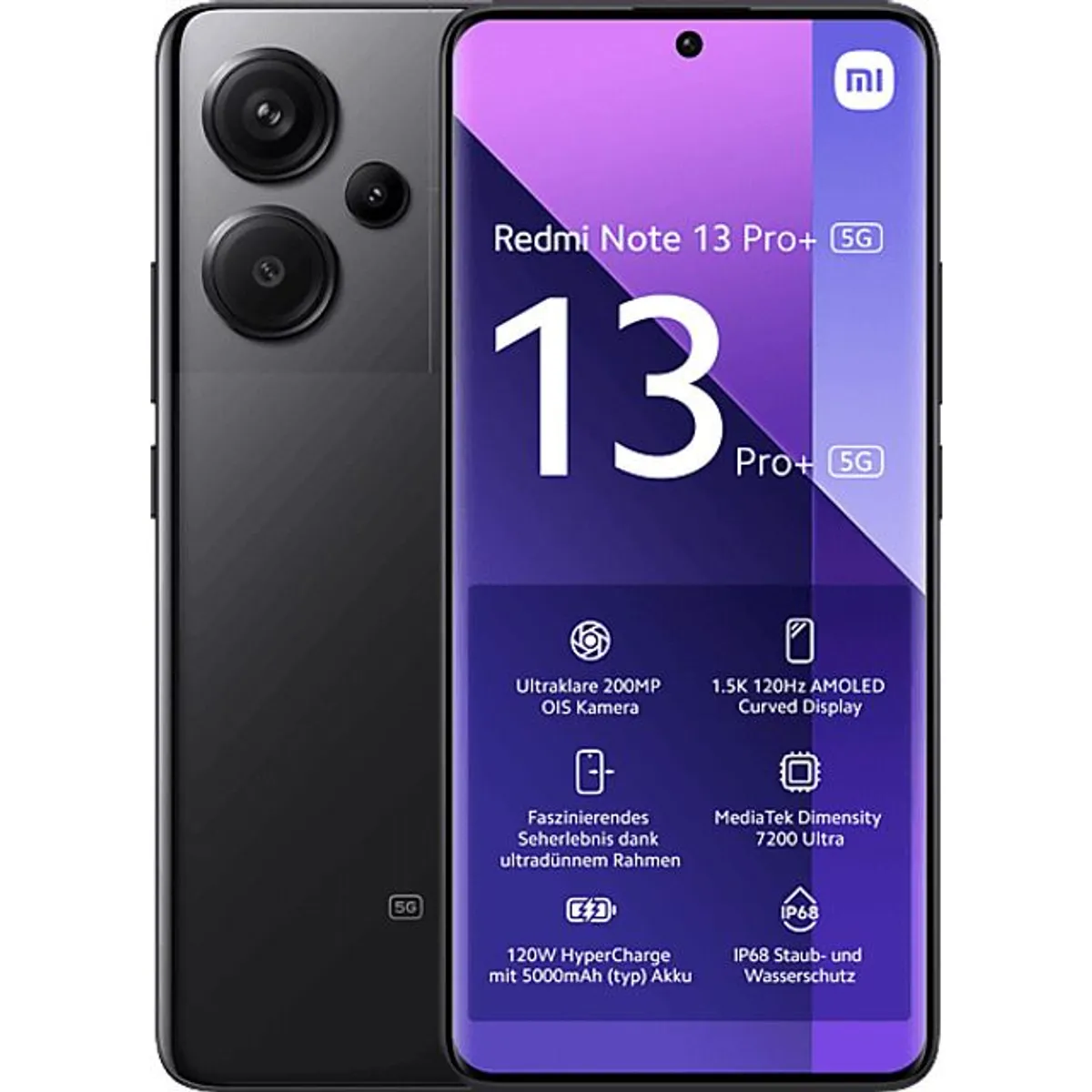 Xiaomi Redmi Note 13 Pro Plus 5G Smartphone 8+256GB 200MP NFC 120W 120Hz Dual Sim Unlocked (Used) - Image 1