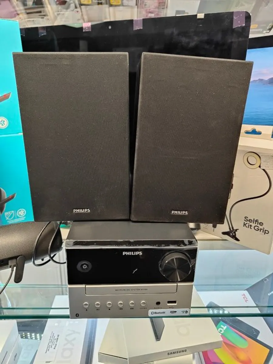 Philips TAM3205/12 Micro Music System with Bluetooth (Hifi System, FM Radio, USB, CD, MP3-CD, USB Port for Charging, 18 W, Bass-Reflex Loudspeakers, Digital Sound Control) ds - Image 2