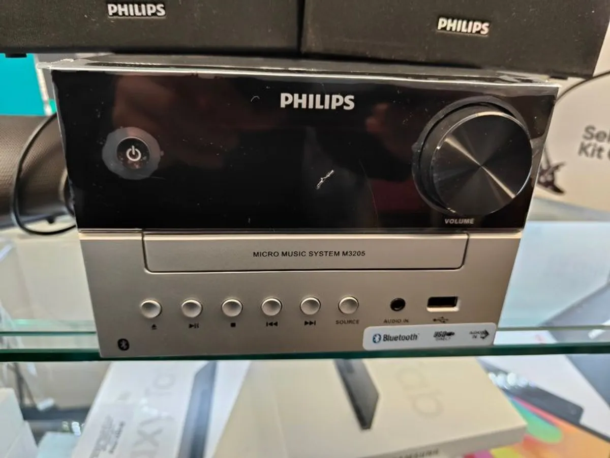 Philips TAM3205/12 Micro Music System with Bluetooth (Hifi System, FM Radio, USB, CD, MP3-CD, USB Port for Charging, 18 W, Bass-Reflex Loudspeakers, Digital Sound Control) ds - Image 3