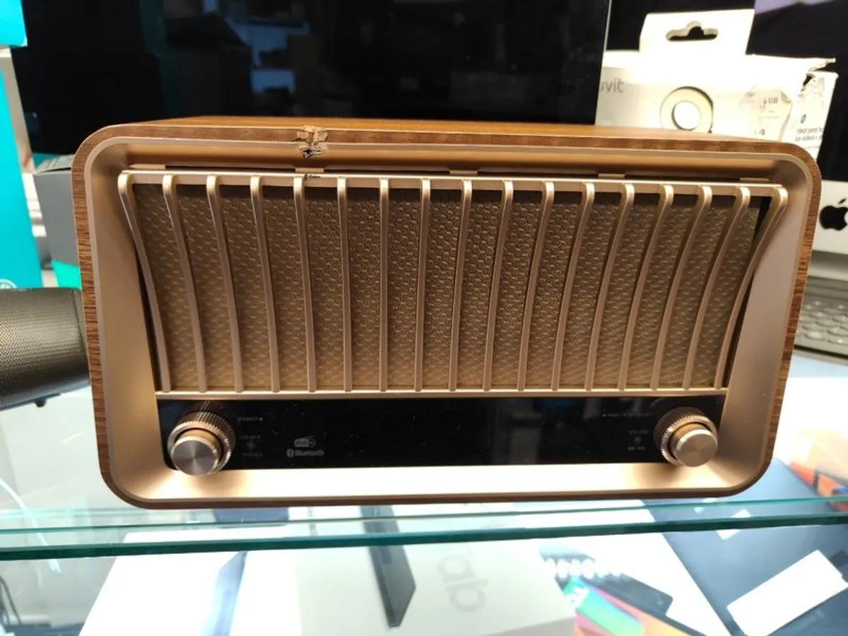 Philips TAVS700 Retro Style FM/DAB Radio with Bluetooth | Wooden Style, open box. - Image 2