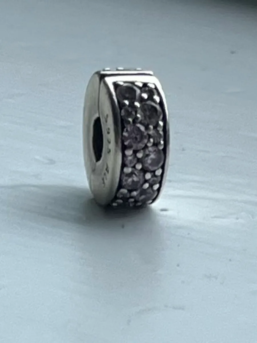Pandora Pave Pink clip charm - Image 1