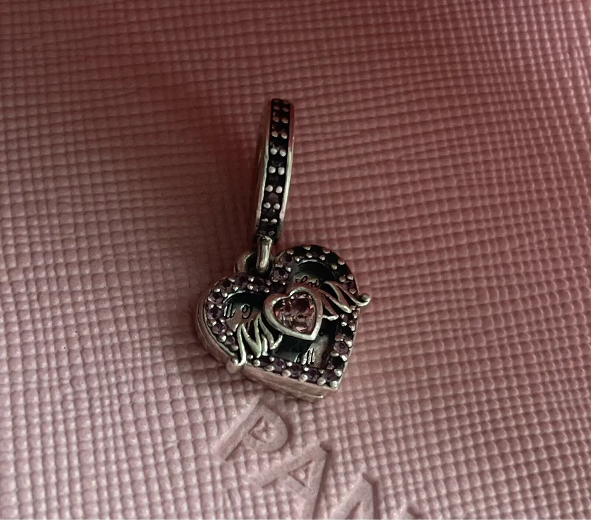 Pandora Heart and mum Dangle Charm - Image 1