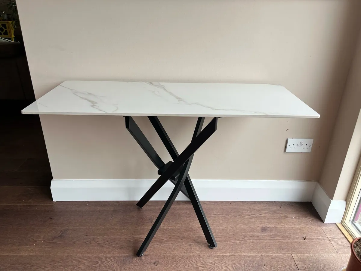 Marble Glass Console - Image 1