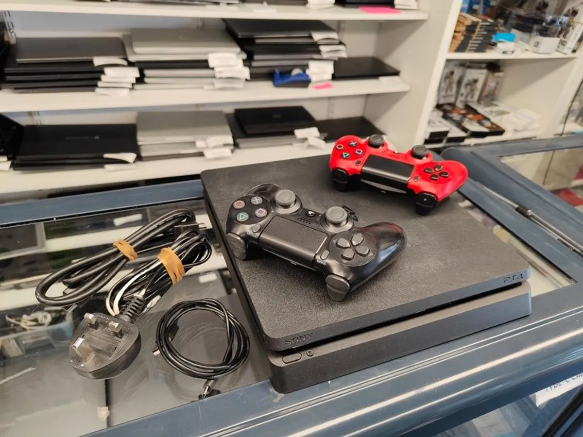 PS4 PlayStation4 Slim with Two Remote Controllers - Image 2
