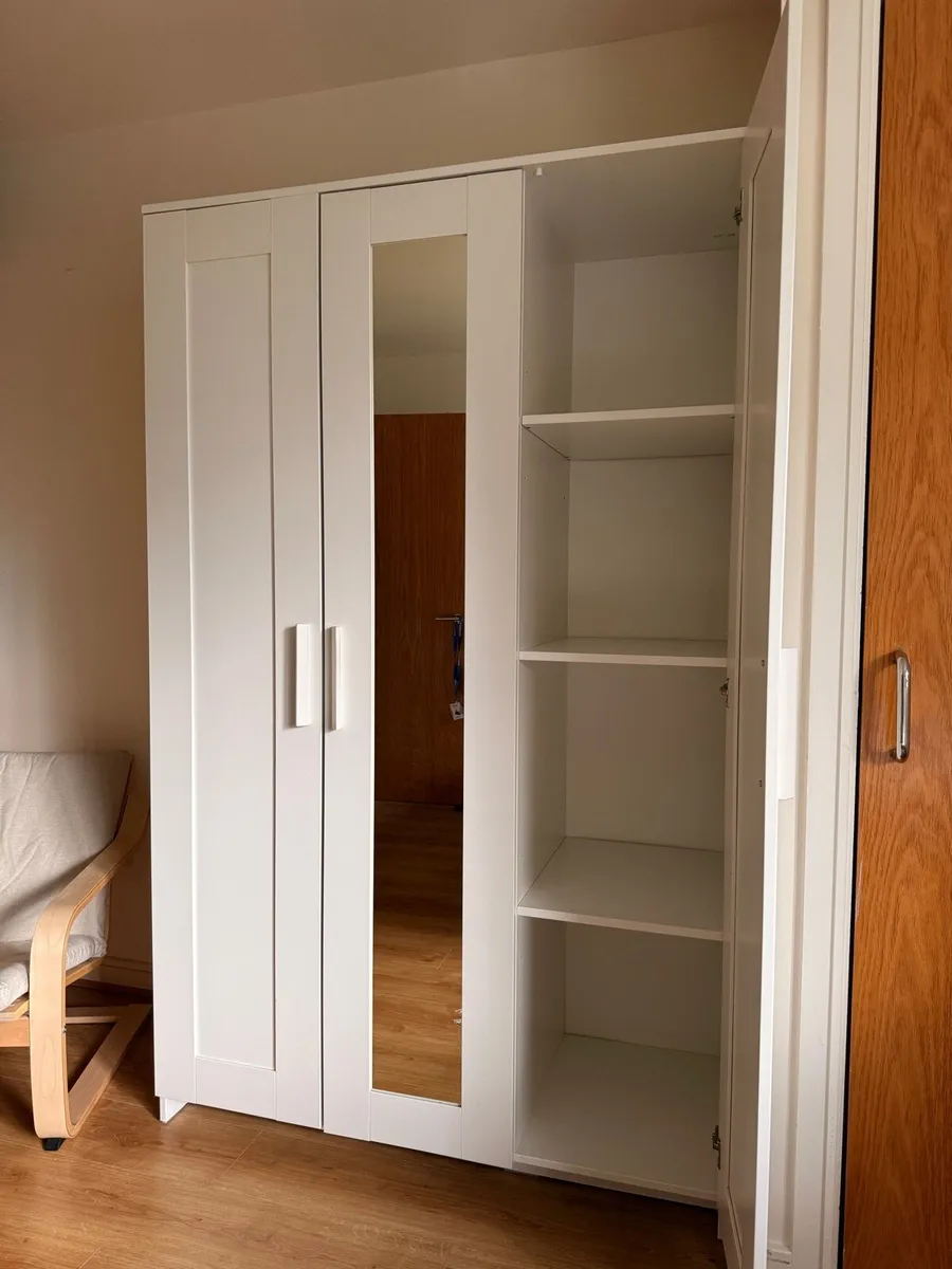 IKEA BRIMNES Wardrobe (3‑door, mirror) - Image 2