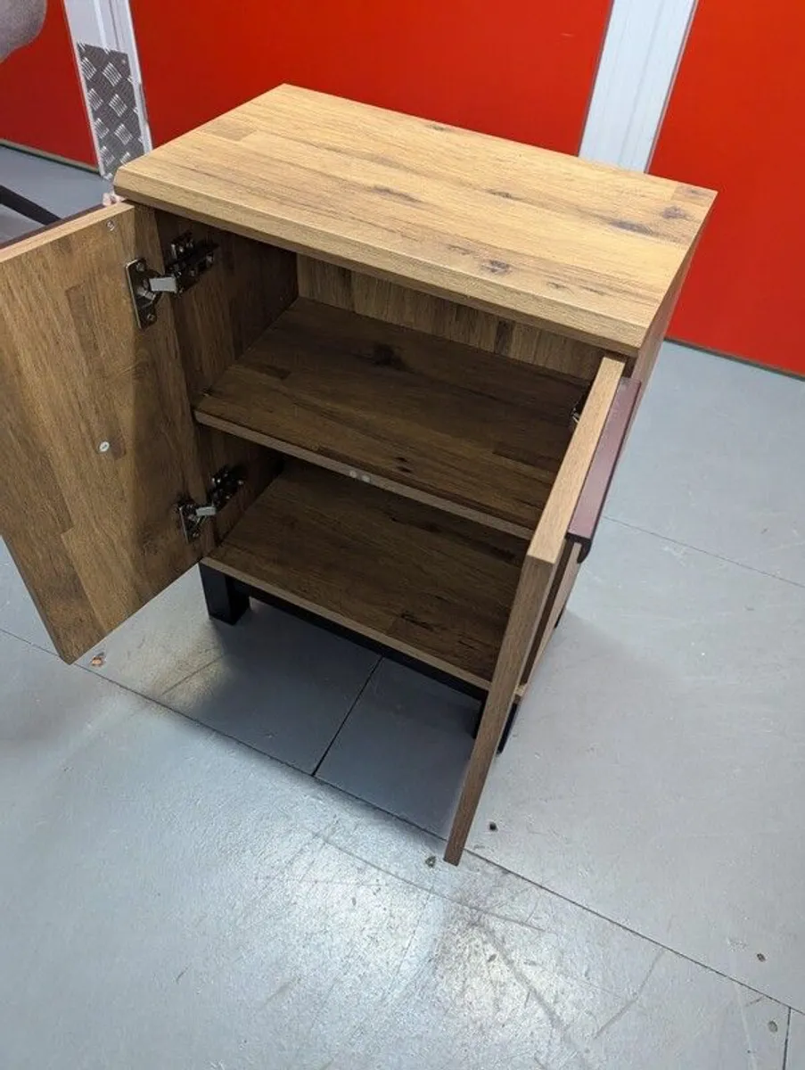 Next Dark Bronx Oak side table/ cabinet (2) - Image 2