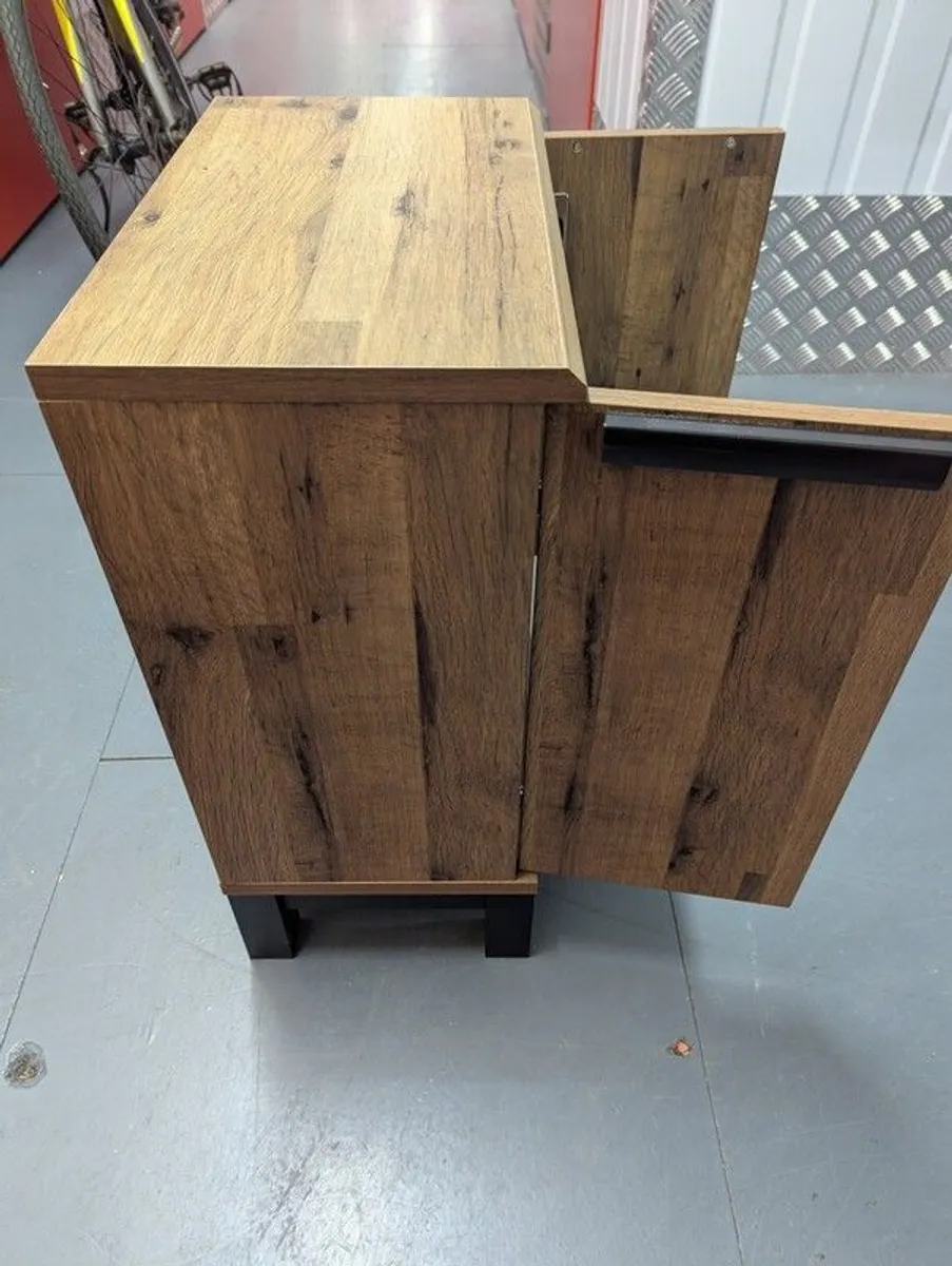 Next Dark Bronx Oak side table/ cabinet (2) - Image 3