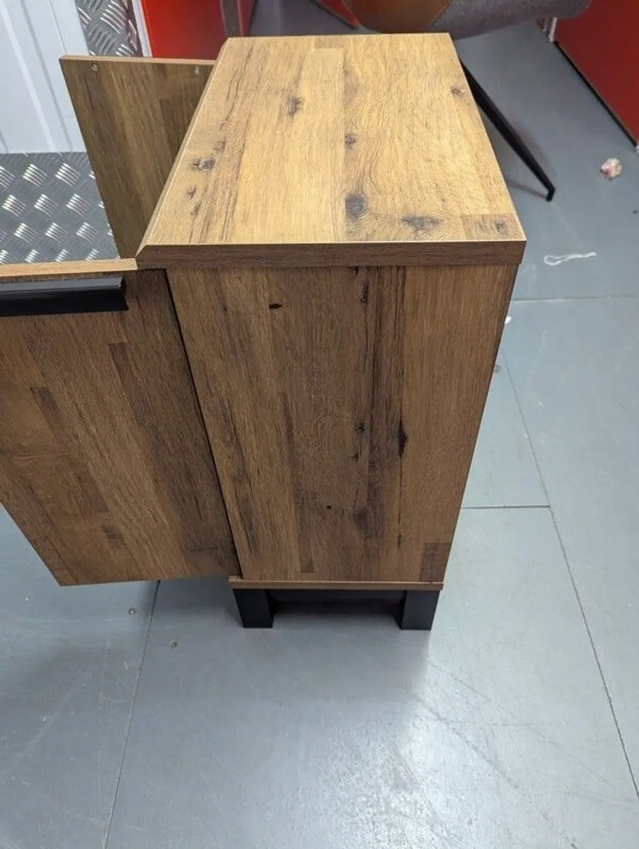 Next Dark Bronx Oak side table/ cabinet (2) - Image 4