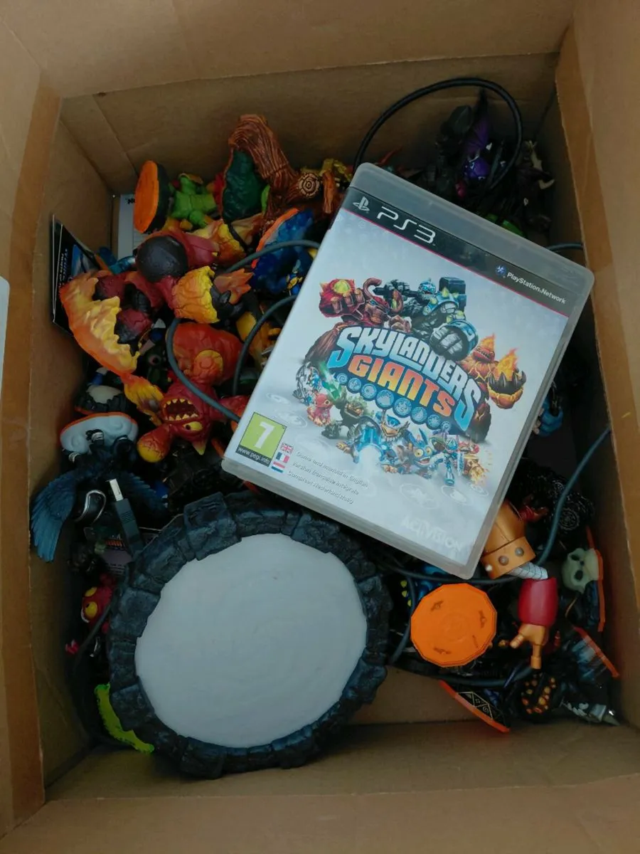 Skylanders with PS3 game, base and collector cards - Image 1