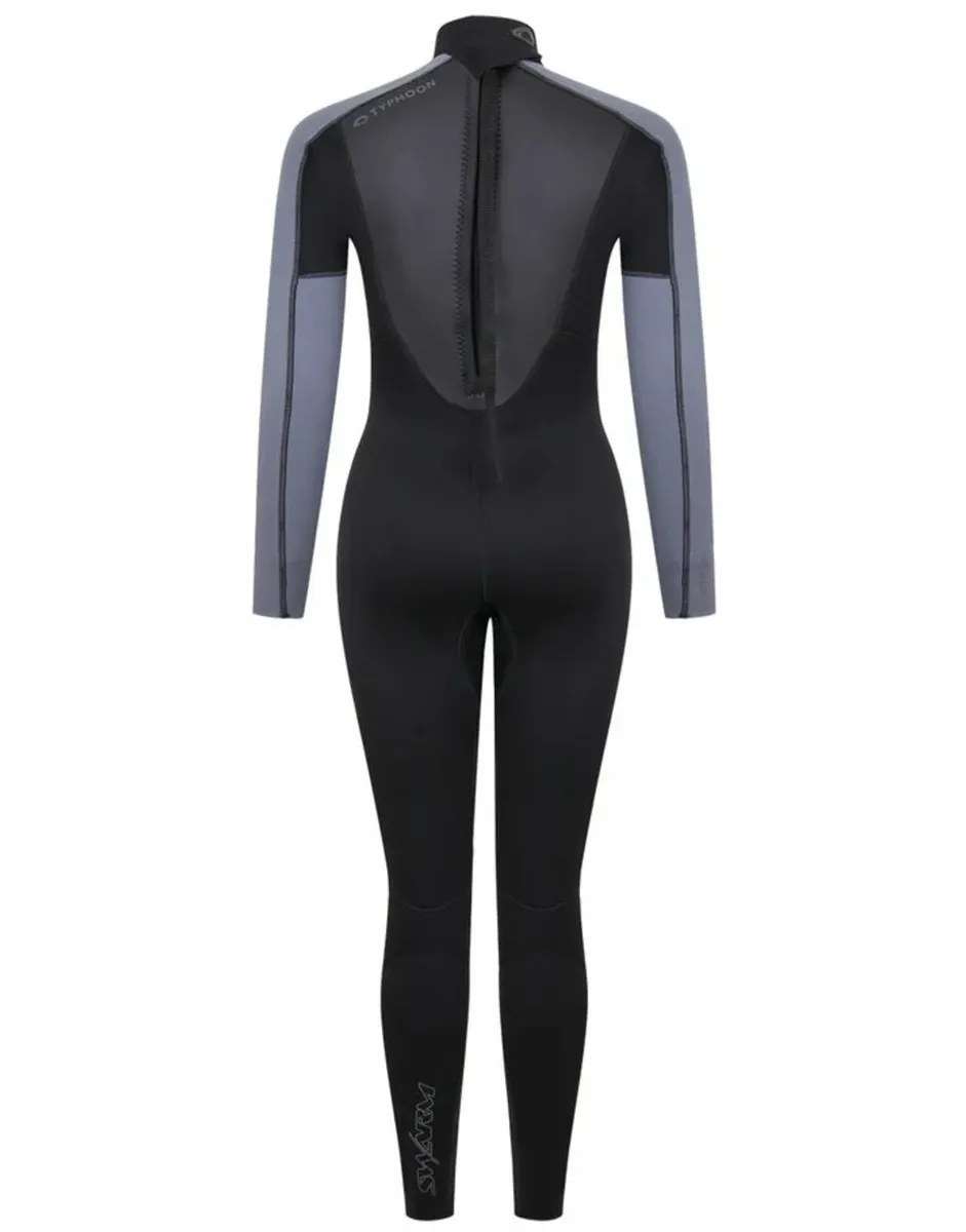 Typhoon Swarm Ladies 3:2 Wetsuit Back Zip Flatlock - Image 2