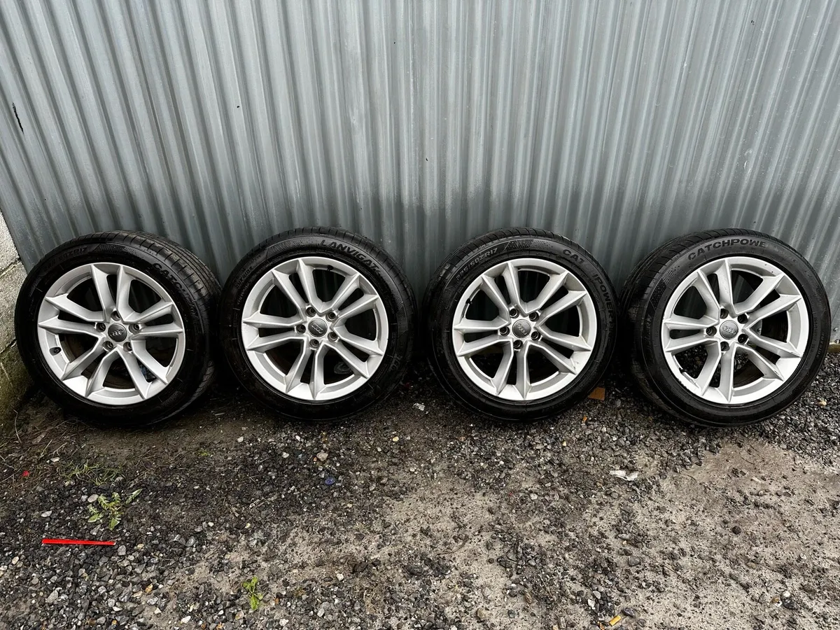 Genuine Audi 17” Alloys Good Tyres - Image 1