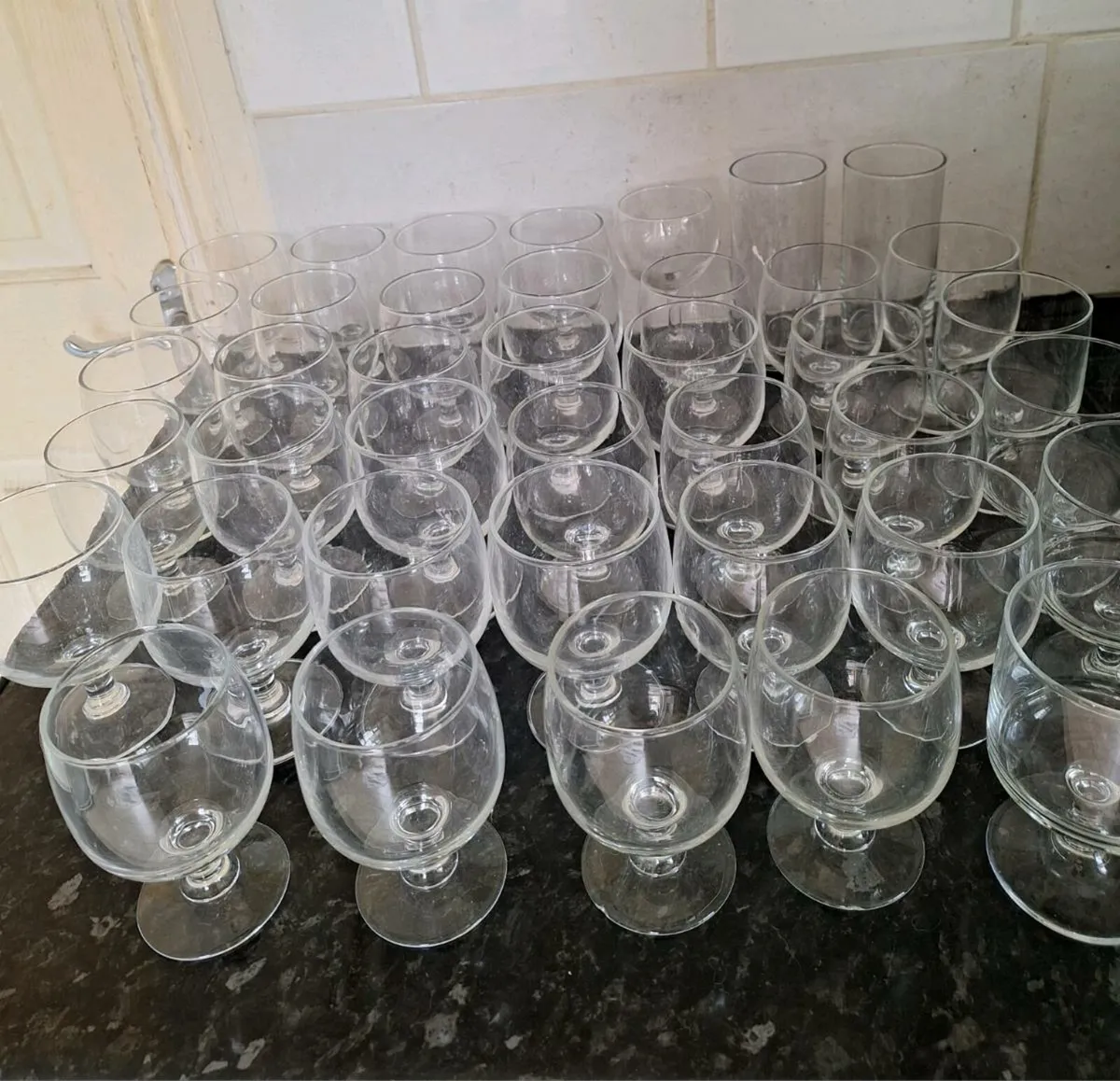 20 drinking glasses