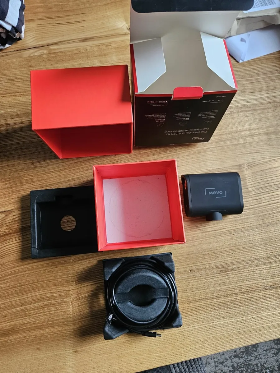 Mevo Start Livestream Camera – Still with Box – - Image 1