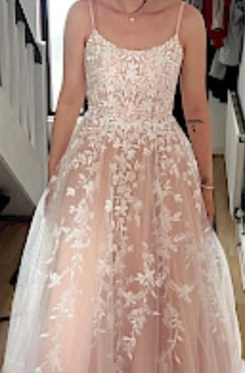 Stunning ivory & coral Danni's Closet Debs dress - Image 4