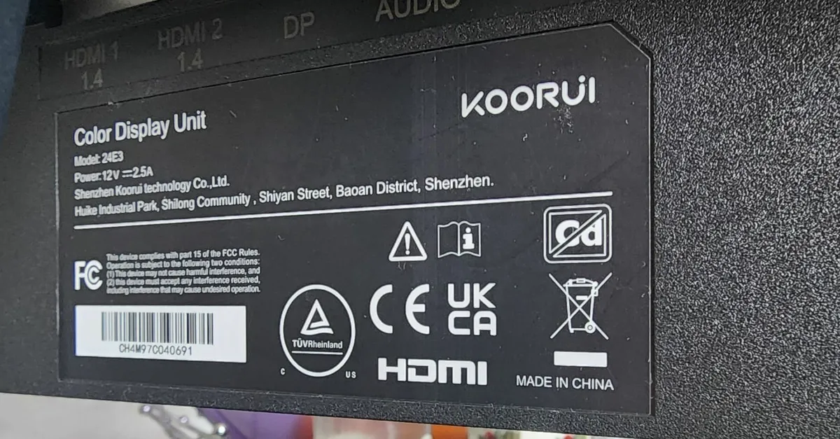 Koorui 27-inch gaming monitor, 144hz, 1080p - Image 4