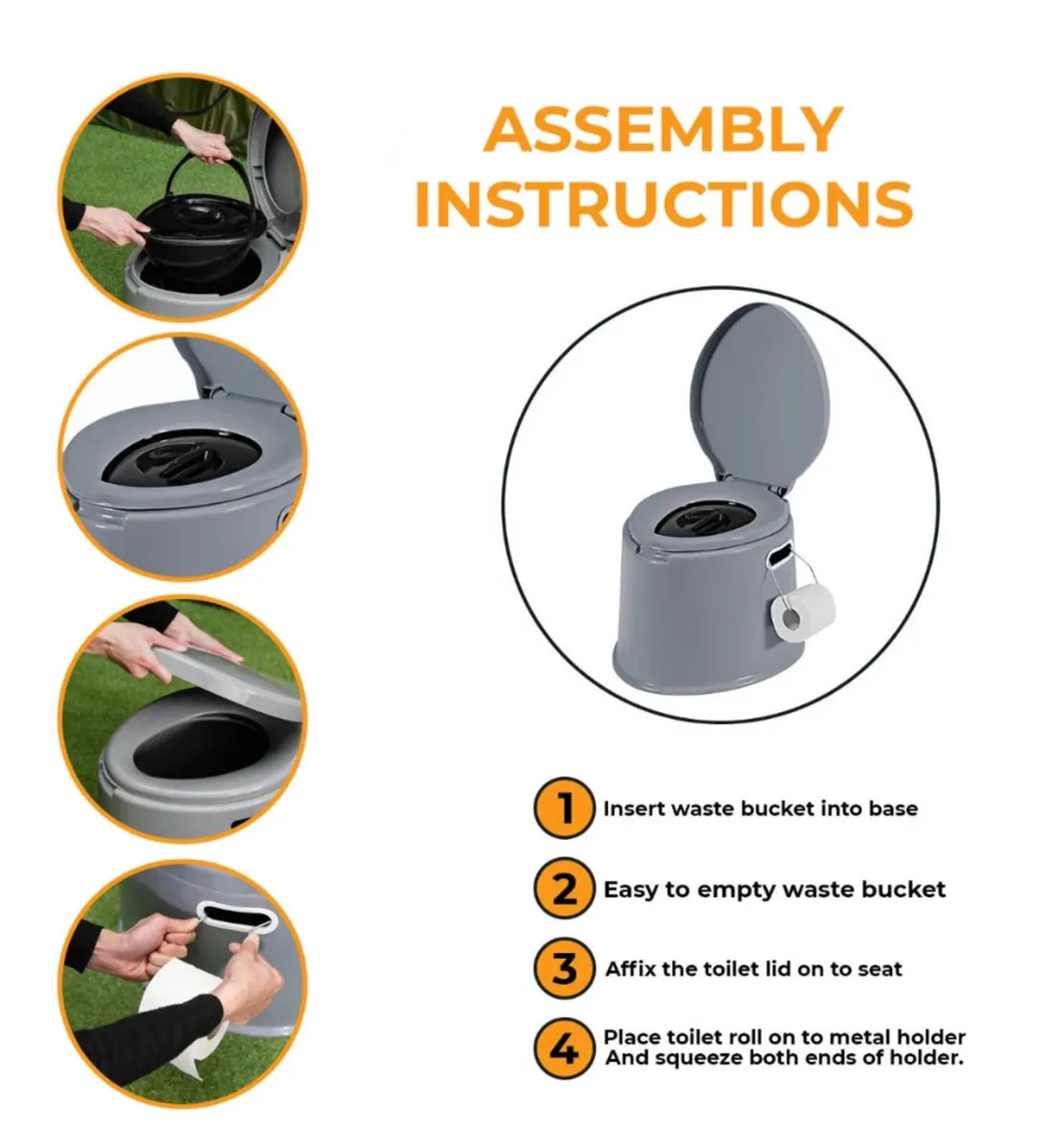 6 Litre Portable Camping Toilet - Image 2