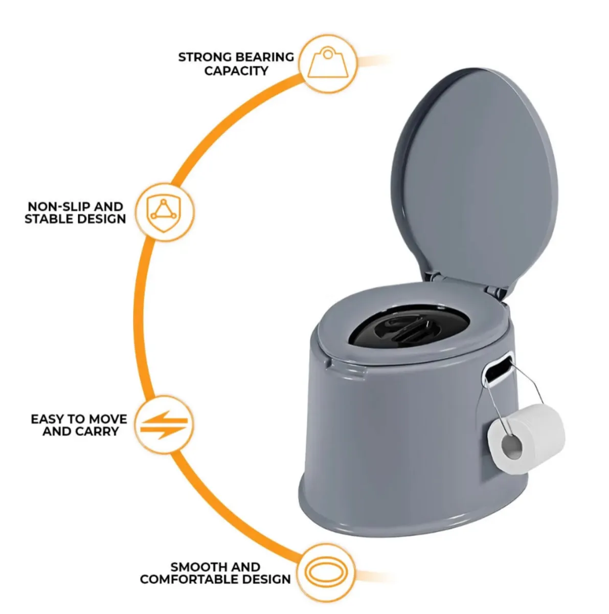 6 Litre Portable Camping Toilet - Image 3