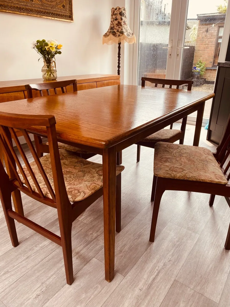 Mid Century Extendable Dining Table - Image 2