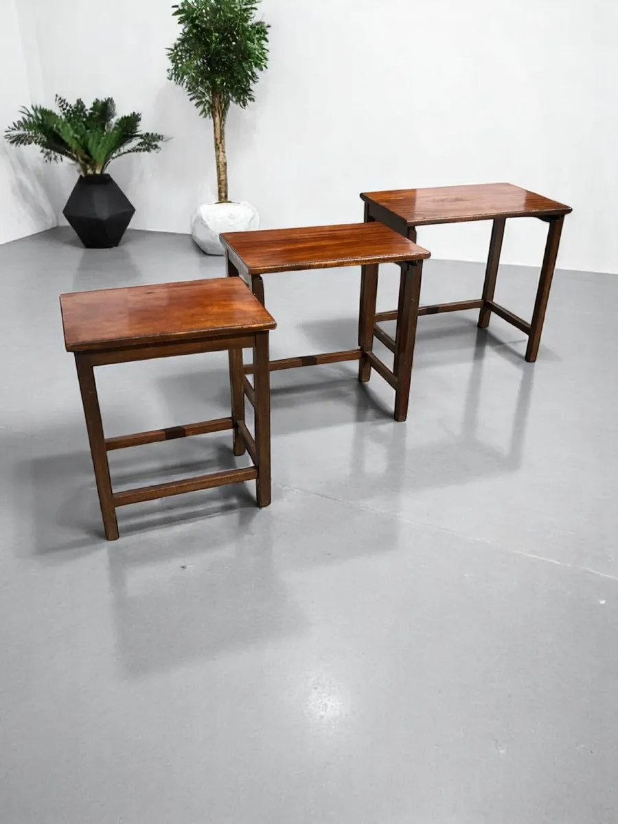 Nest of Tables - Antique - Mahogany. - Image 3