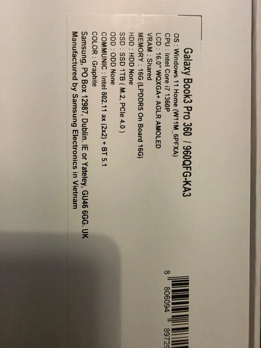 Samsung Galaxy Book 3 360 Laptop - Image 2