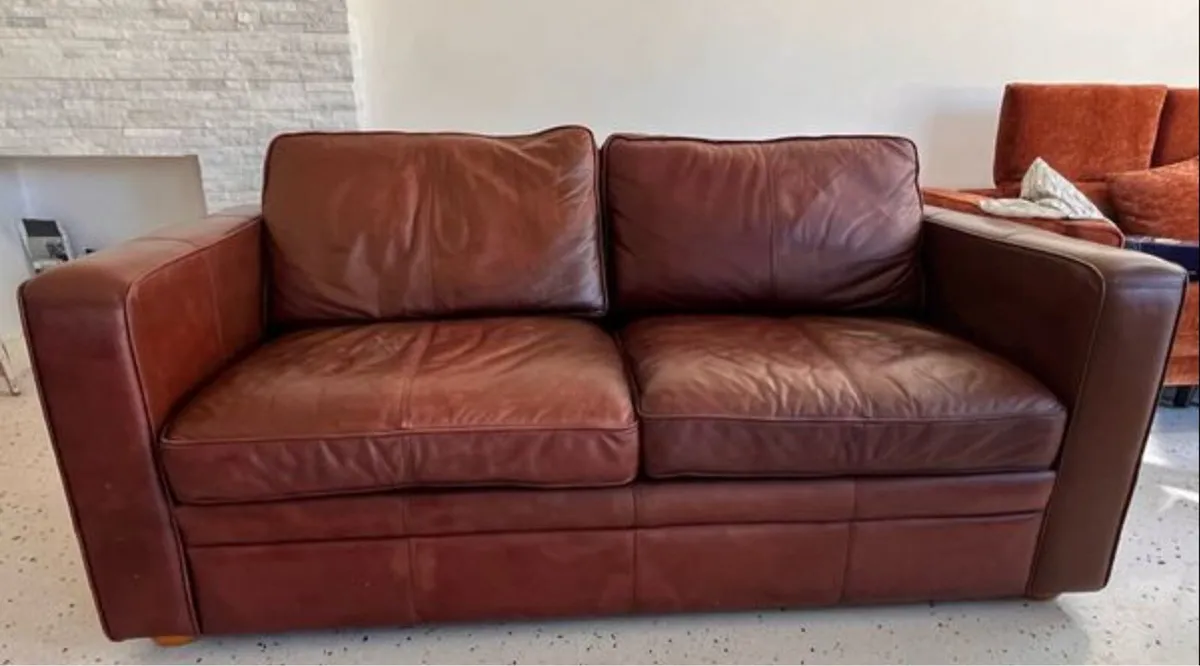 Modern Italian Leather Sofa - Image 2