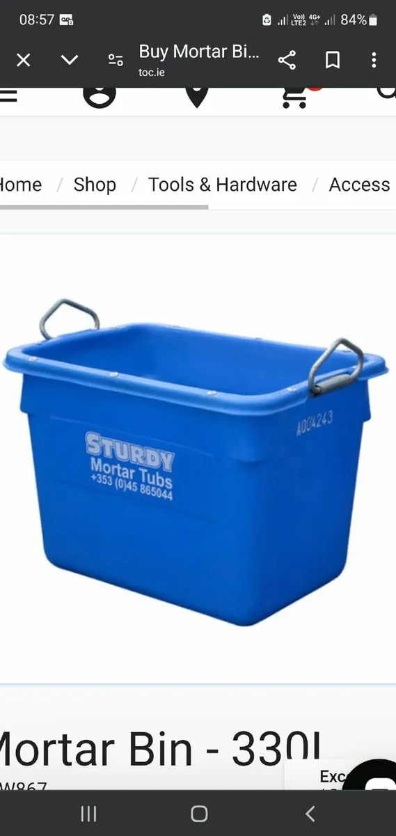 mortar  bin