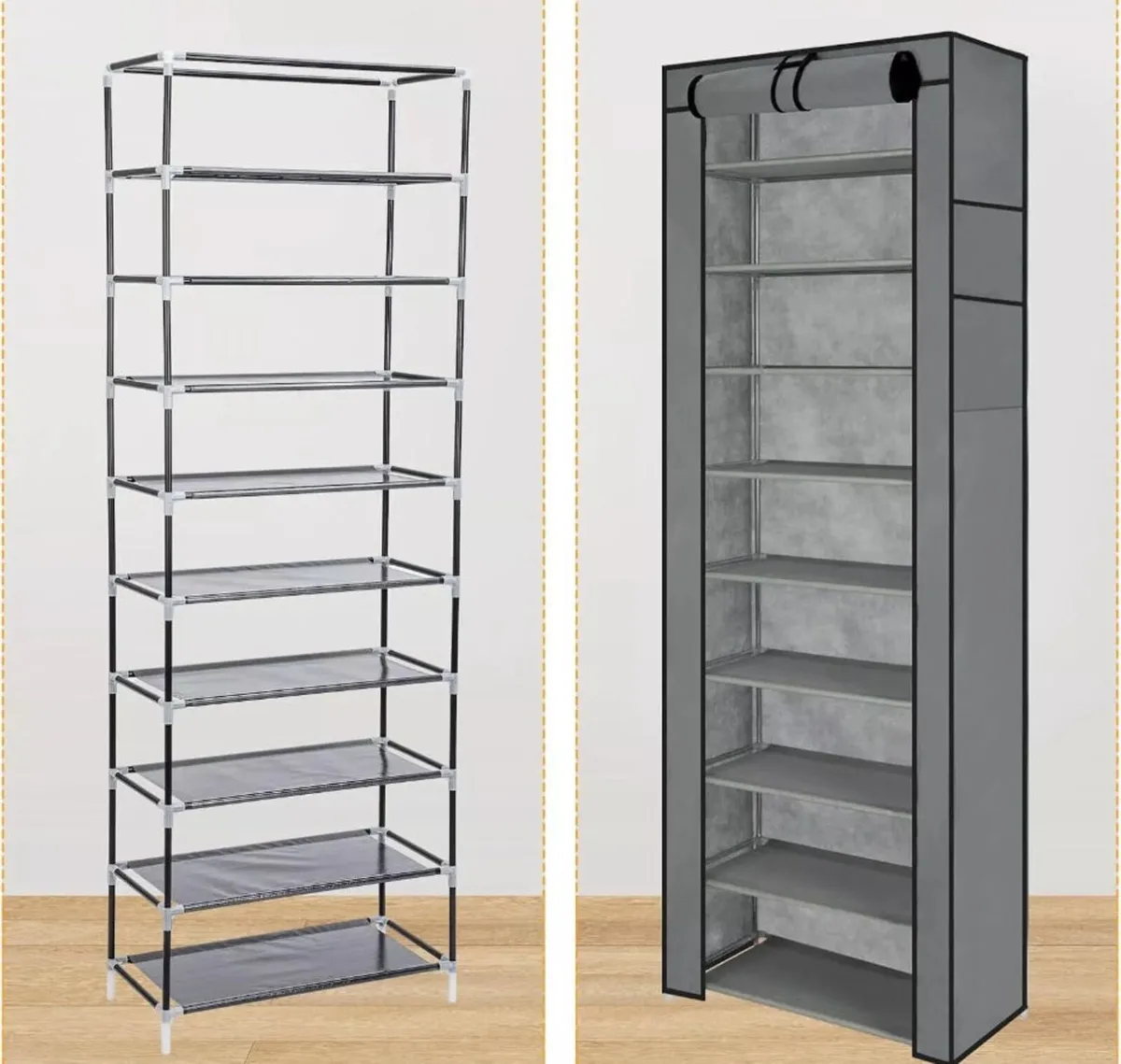 Canvas Shoe Rack Dustproof Metal Frame NEW - Image 2