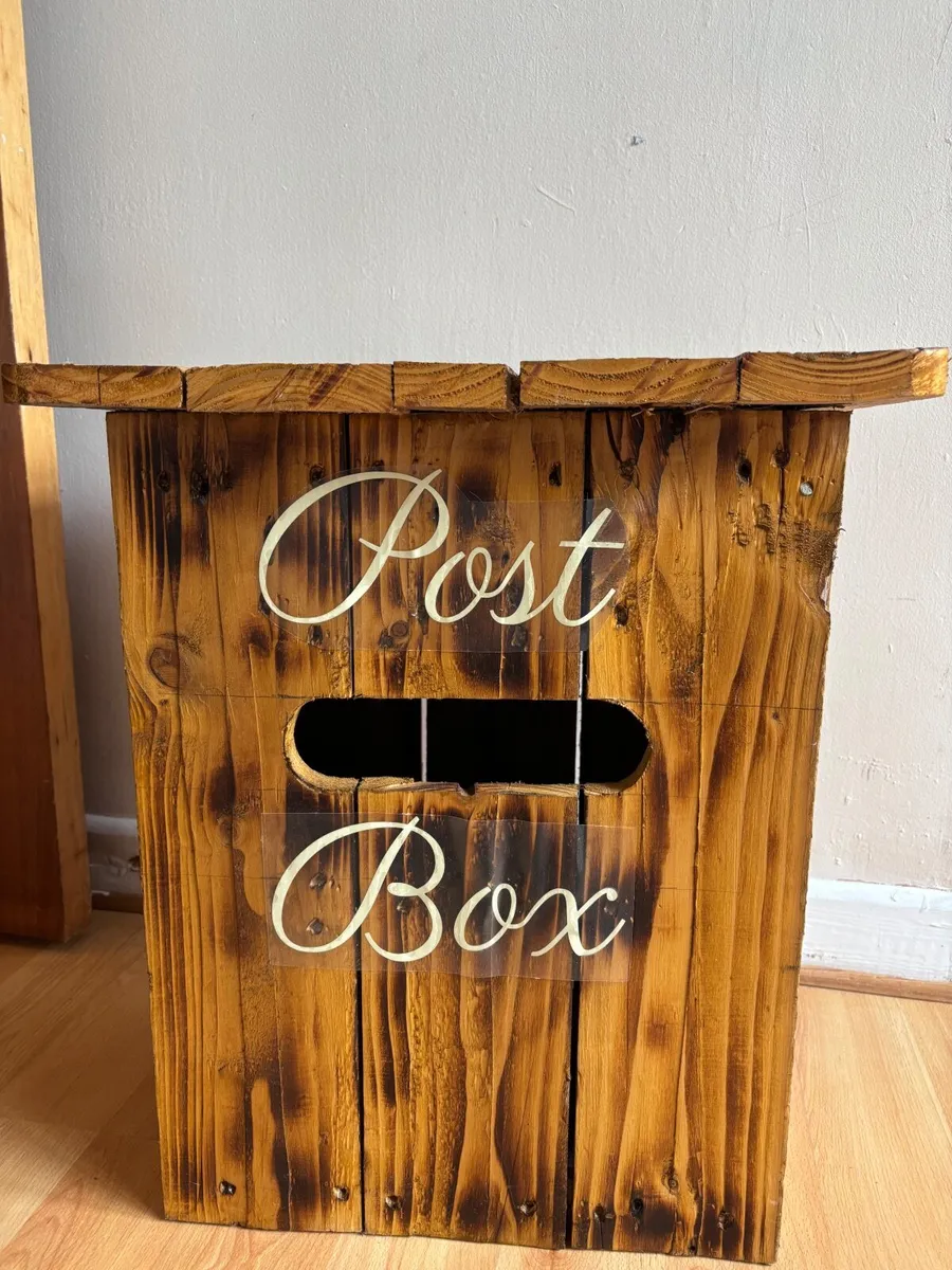 Wedding Wooden Post Box - to purchase - Image 3