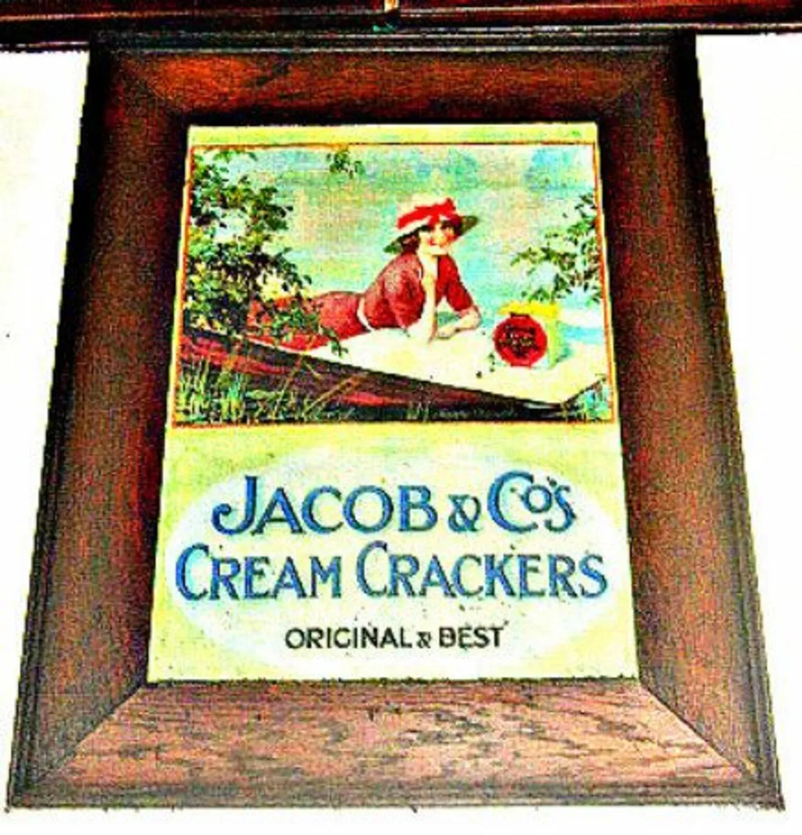 Vintage 'Framed 'Jacobs' Advertisement - Image 2