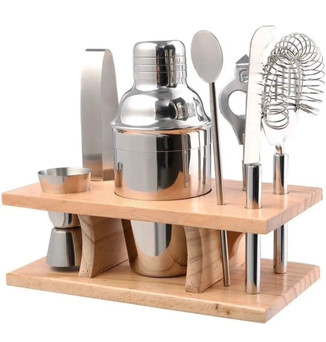 10 Piece Cocktail Maker Stainless Steel Bar Set - Image 2