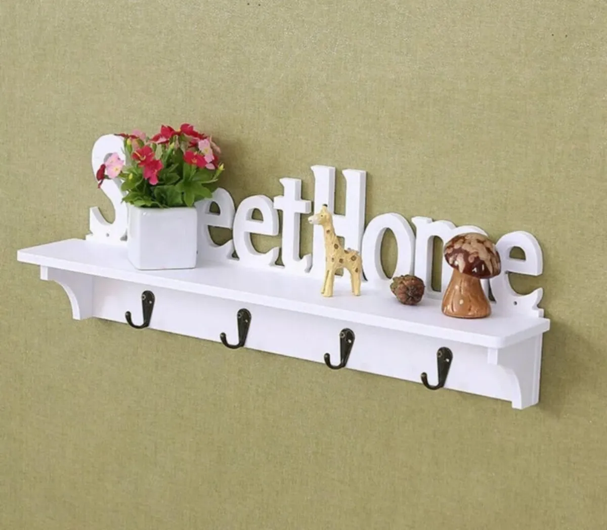 Wall Mounted Sweet Home Shelf & Hooks  NEW - Image 3
