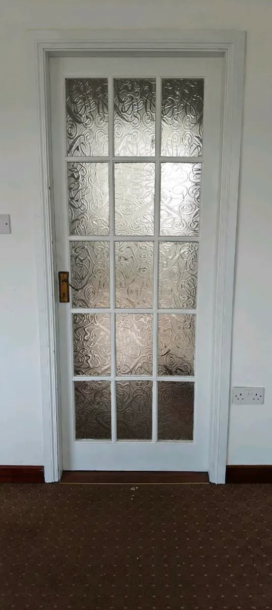 5 painted hardwood glazed french doors - Image 3