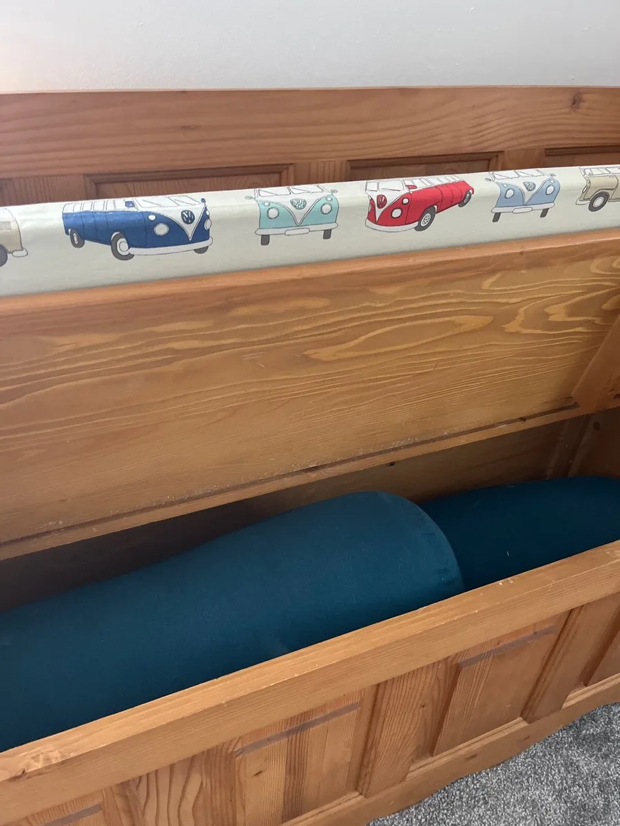 Solid pine monks bench - Image 3