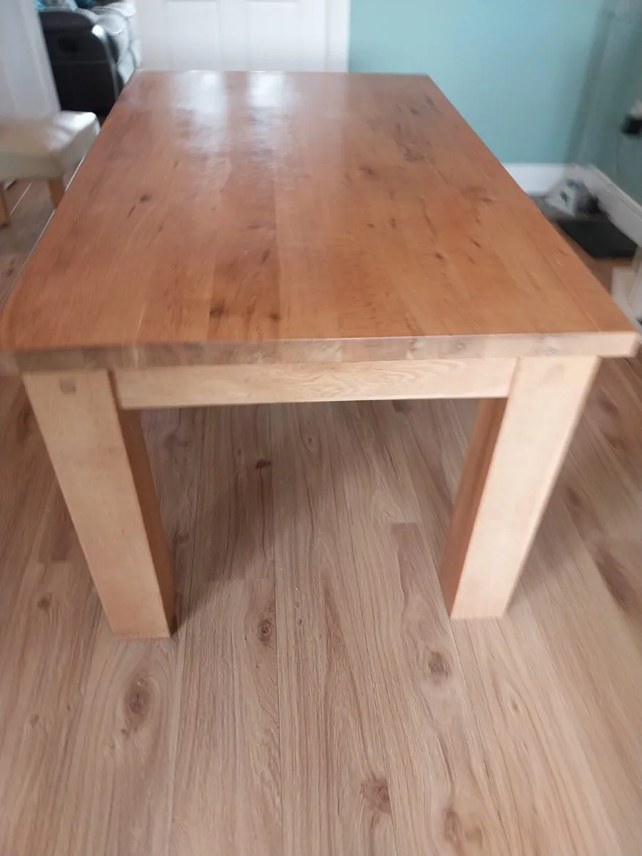 Oak Kitchen Table and Chairs Set For Sale - Image 4