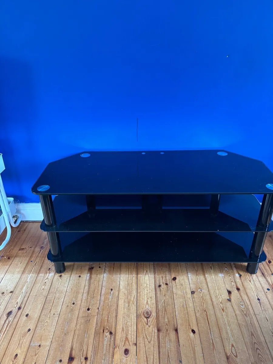 Glass TV stand