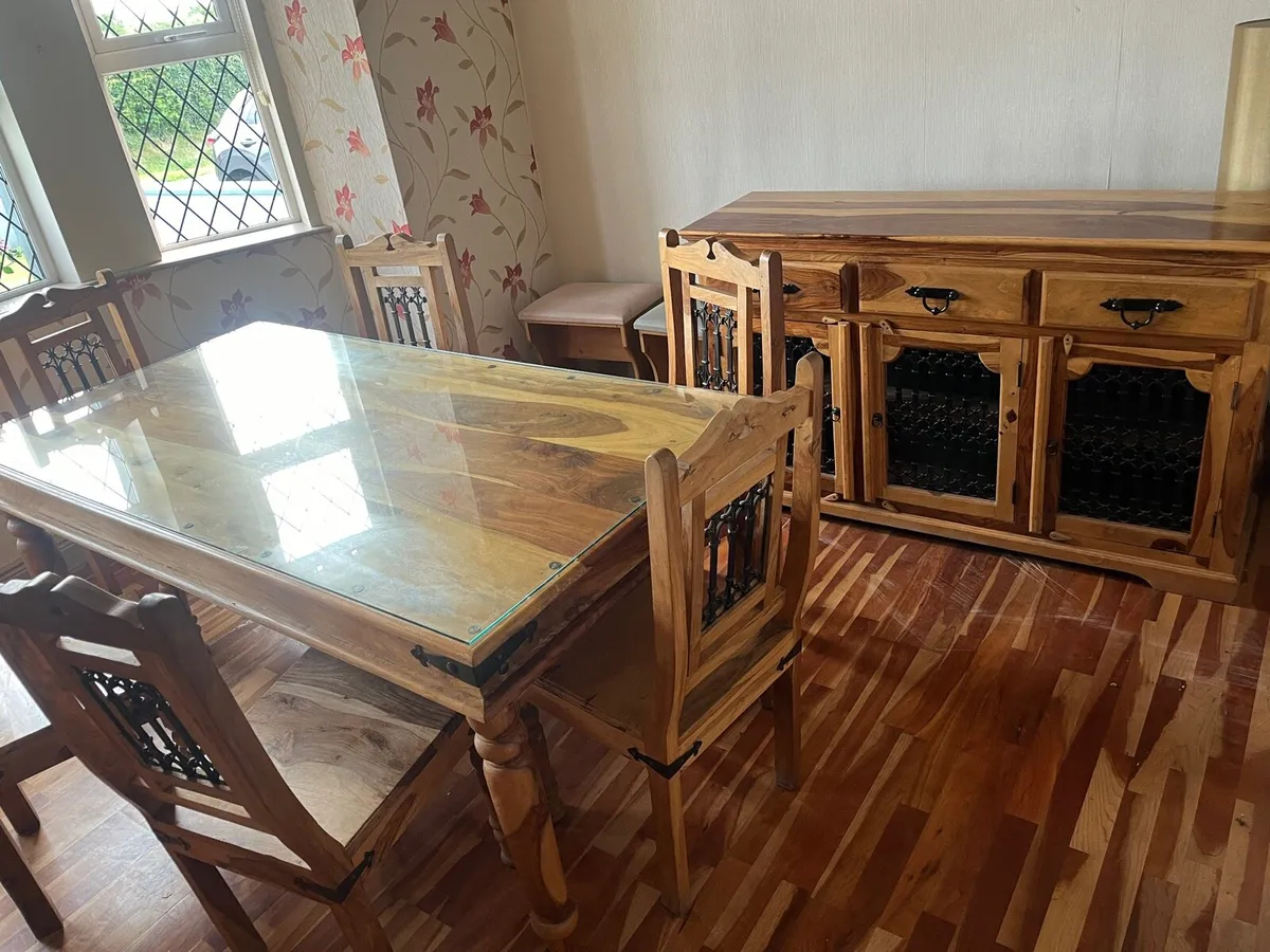 Wooden Table and chairs - Image 1