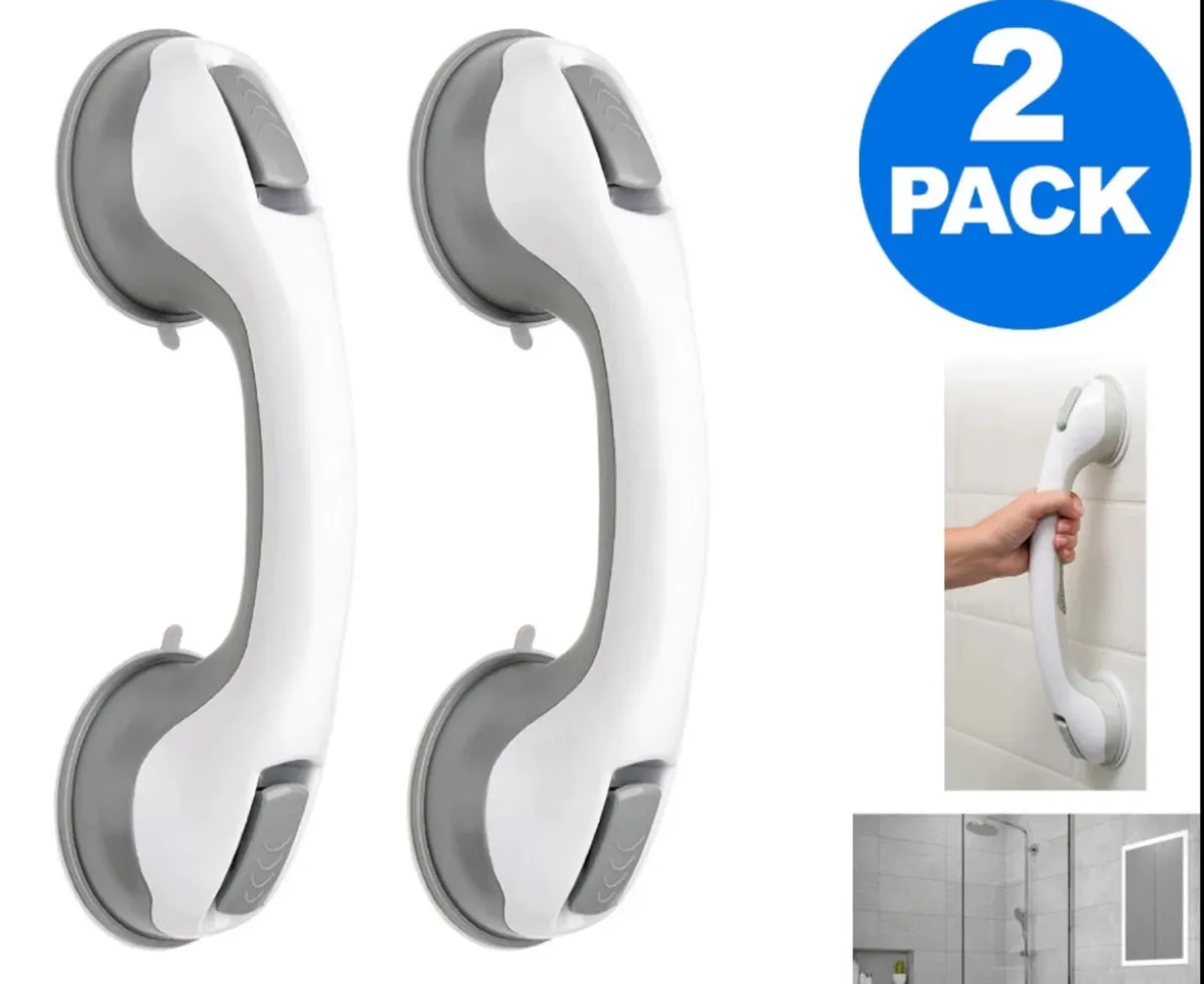 Pack of 2 x Suction Handles for Shower Bath NEW - Image 1